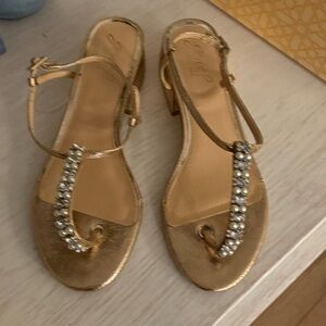 Jewel Badgley Mischka sandals rose gold size9 style name Dasha from Nordstrom